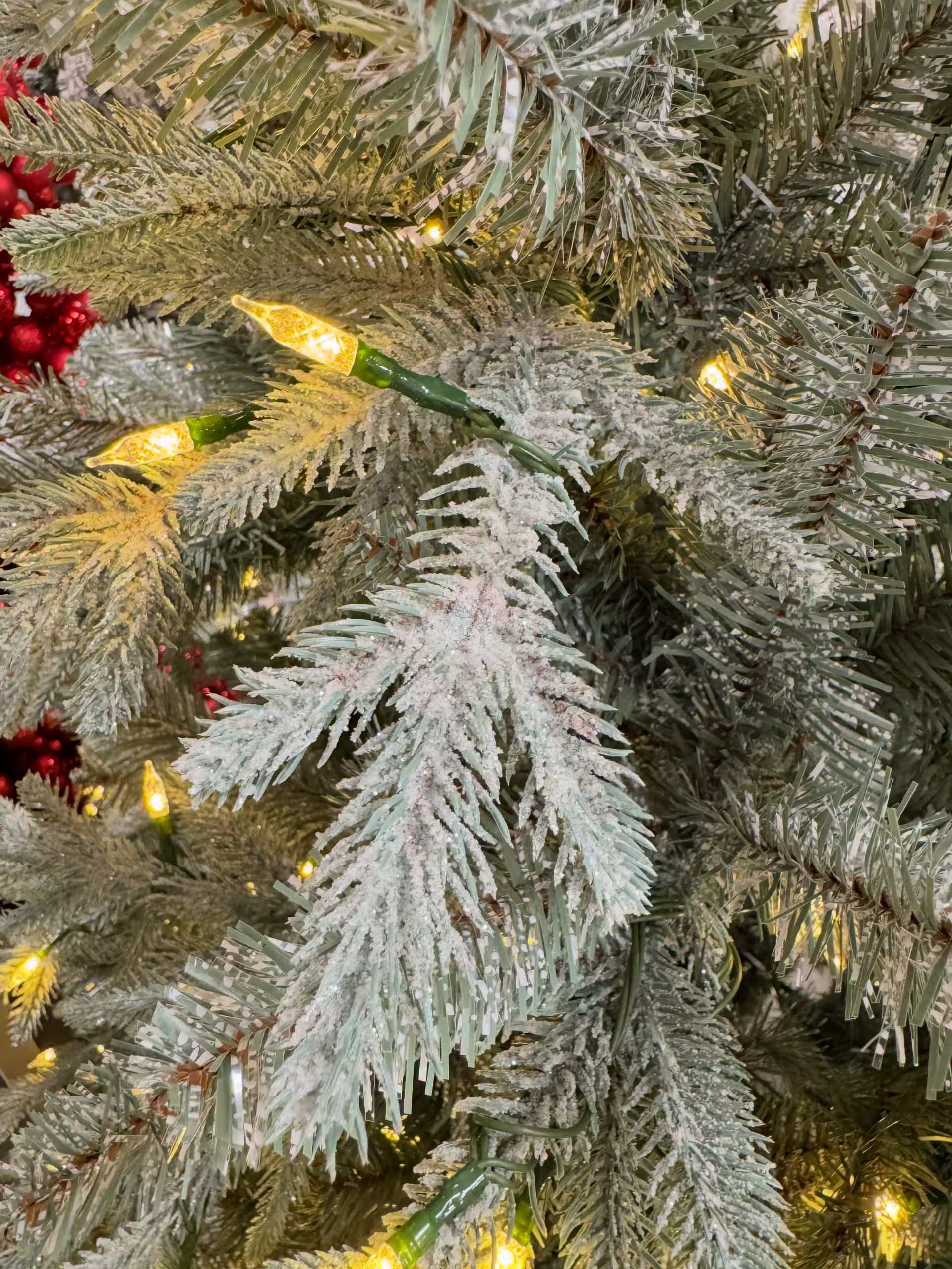At Home Snowy Dot Glittered Blue Spruce - view 3