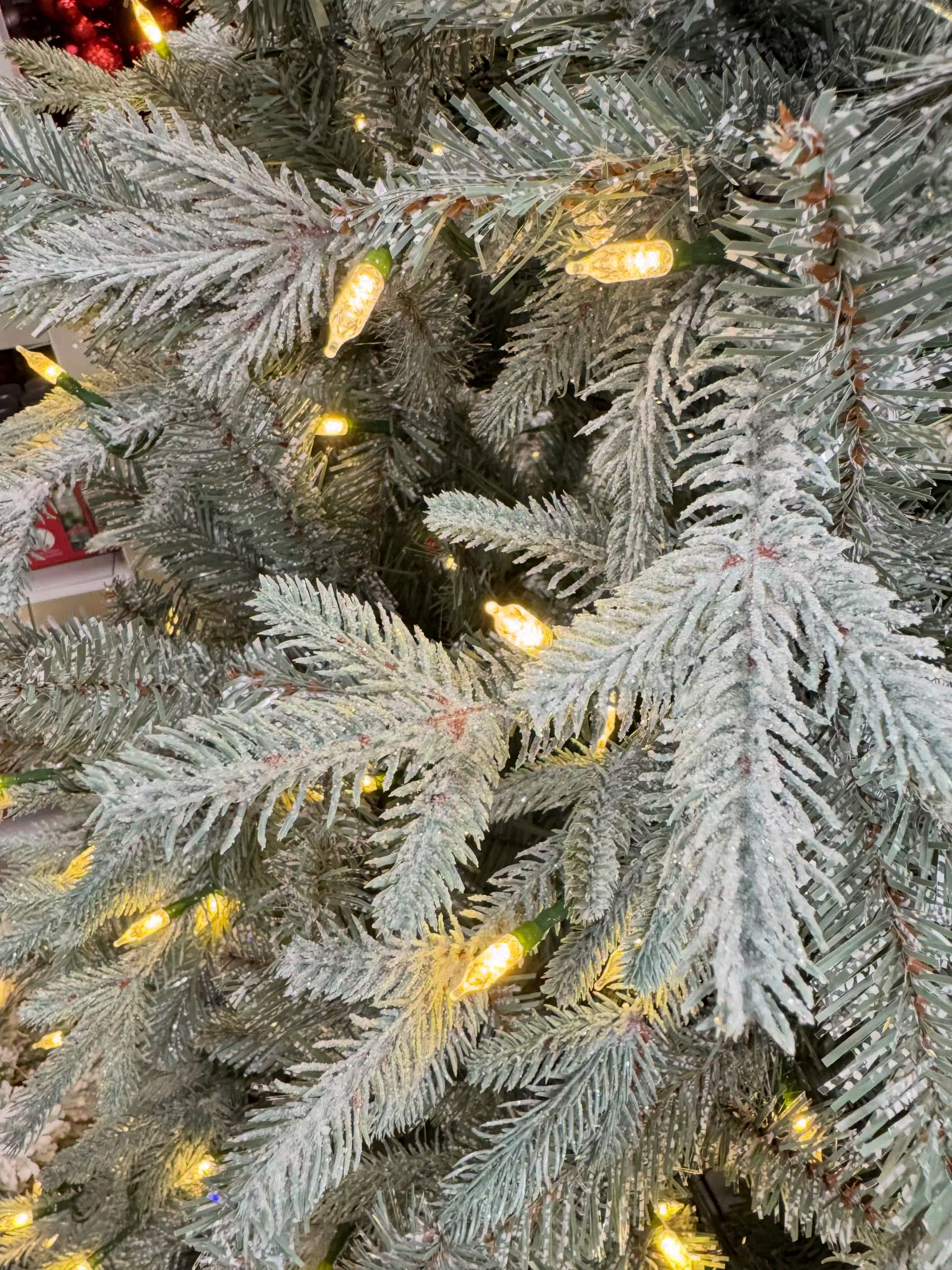 At Home Snowy Dot Glittered Blue Spruce - view 4