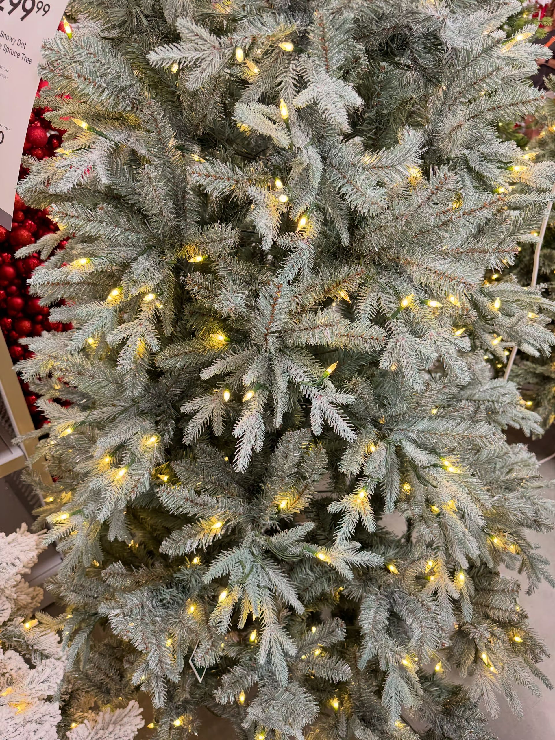 At Home Snowy Dot Glittered Blue Spruce - view 5